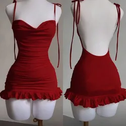 Vestido rojo vuelito