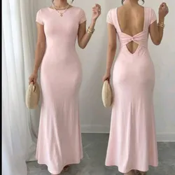 Vestido rosa con mangas