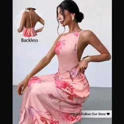 Vestido rosa estampado floral