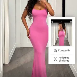 Vestido rosa fucsia tiras cruzadas