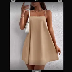 Vestido túnica beige