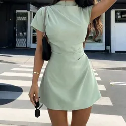 Vestido verde con mangas