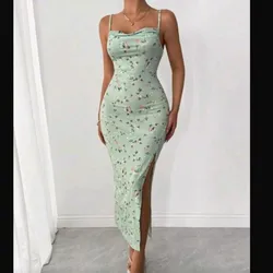 Vestido verde de florecitas