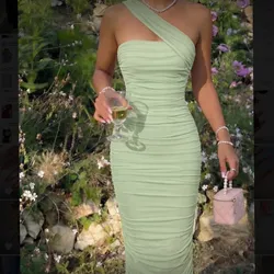 Vestido verde fino