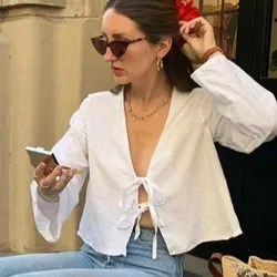 Blusa Blanca Suelta