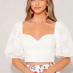 Blusa escote corazón 