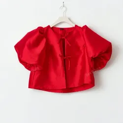Blusa roja de mangas 