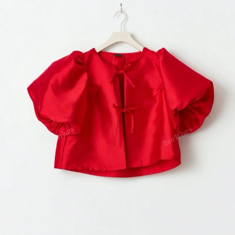 Blusa roja de mangas 