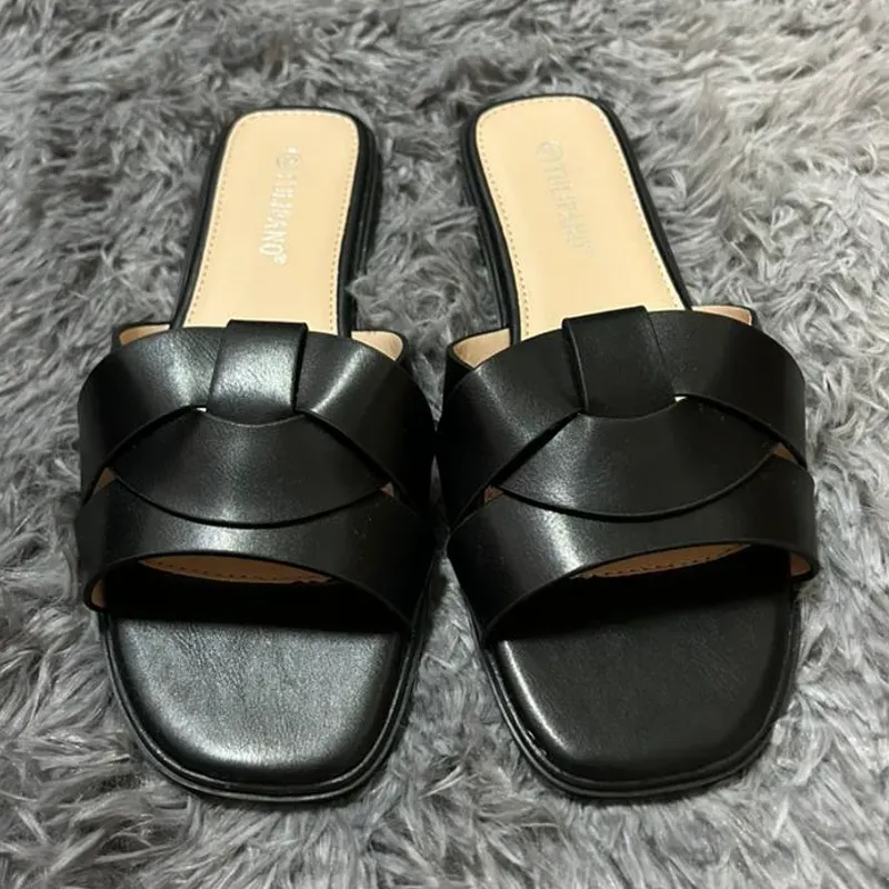 Sandalias Planas Negras