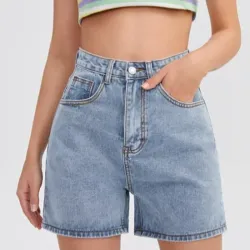 Short de mezclilla alto