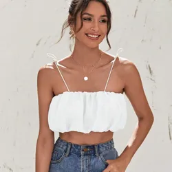 Top blanco de tirantes 