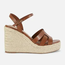 Sandalias de cuña con tiras