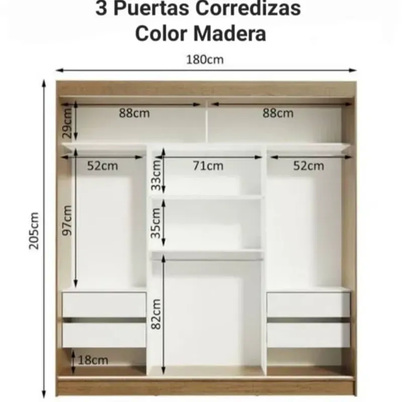 Escaparate ó Ropero de 3 puertas