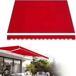 Toldo retractil Rojo