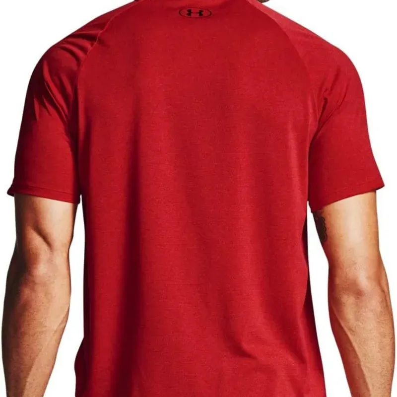 Under Armour Camiseta Tech 2.0 de manga corta con cuello en V para hombre Rojo XL