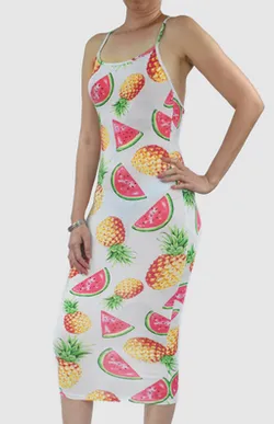 Vestido frutas tropicales