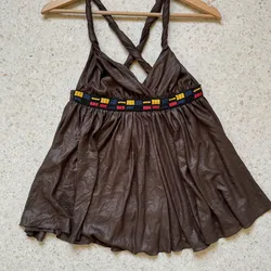 Blusa carmelita satinada 