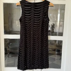 Vestido corto negro lentejuelas 