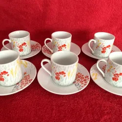 Juego de tazas con platicos 