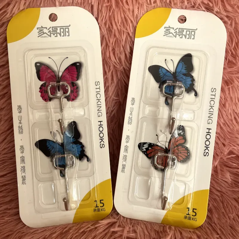 Colgadores adhesivos de mariposas