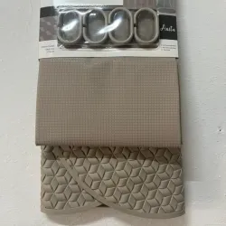 Set de cortina de baño con alfombra antideslizante