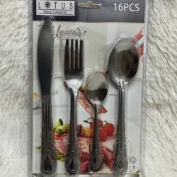 Juego de cubiertos metálicos