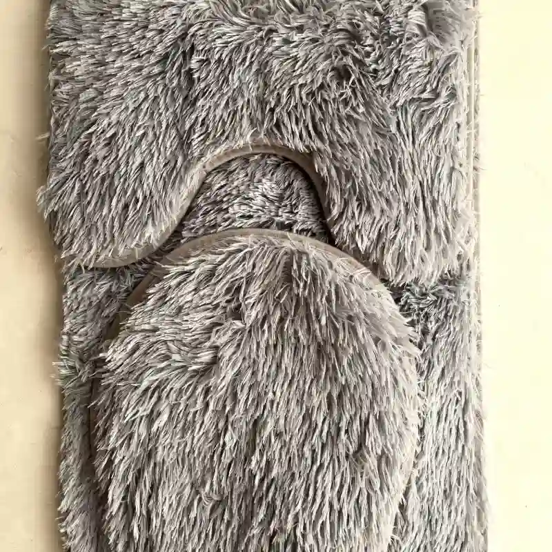 Set de 3 alfombras peluches para baño