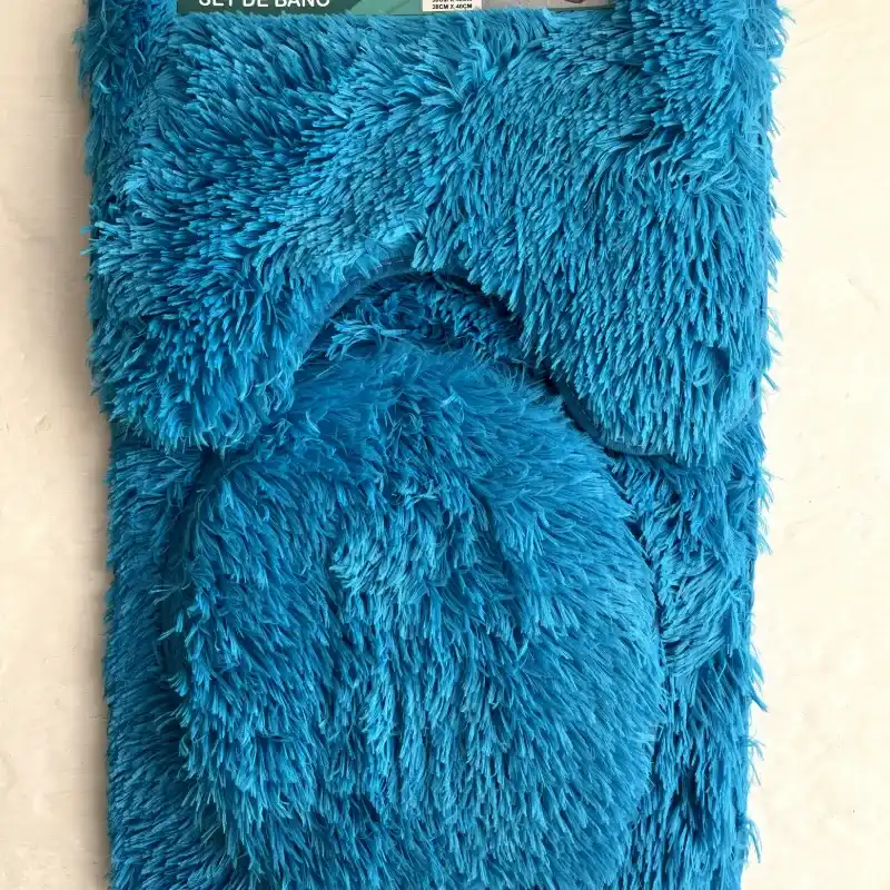 Set de 3 alfombras peluches para baño
