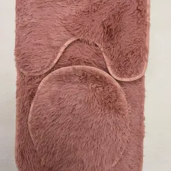 Set de 3 alfombras peluches para baño