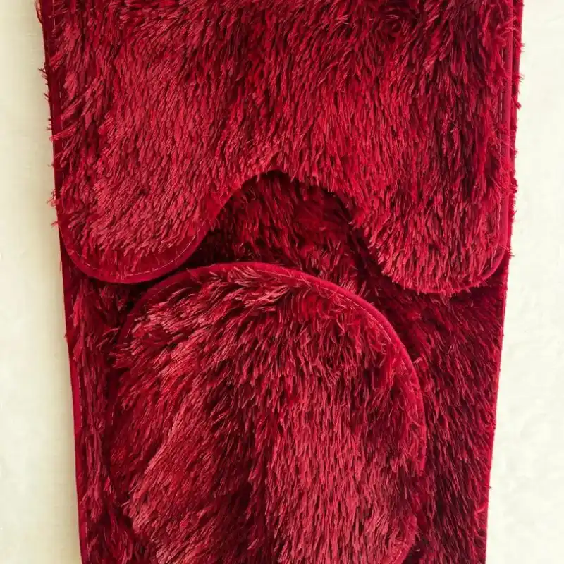 Set de 3 alfombras peluches para baño