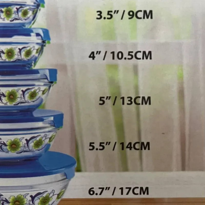 Juego de 5 pozuelos de cristal