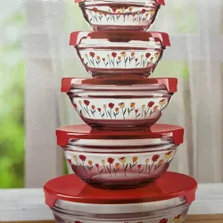 Juego de 5 pozuelos de cristal