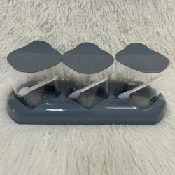 Set de 3 envases para especias con cucharitas