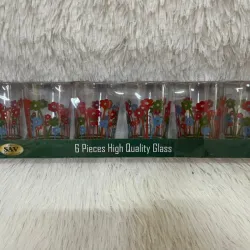 Set de 6 vasos de cristal