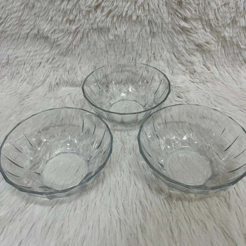 Set de 3 dulceras de cristal