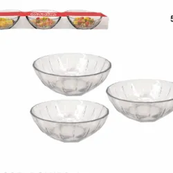 Set de 3 dulceras de cristal