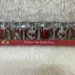Set de 6 vasos de cristal