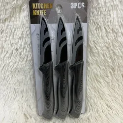 Set de 3 cuchillos con diseño de mármol 