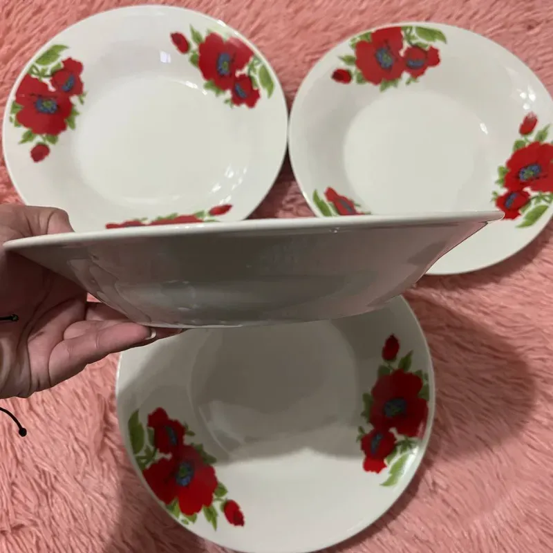 Juego de 4 platos hondos grandes