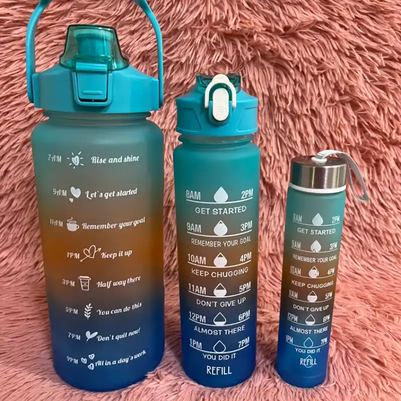Set de 3 pomos de agua motivacionales