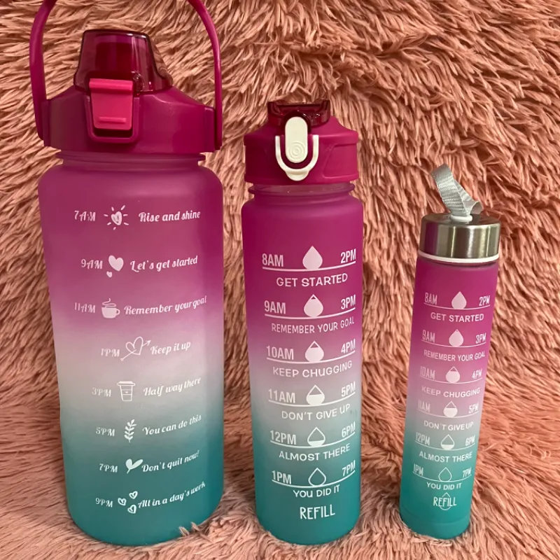 Set de 3 pomos de agua motivacionales