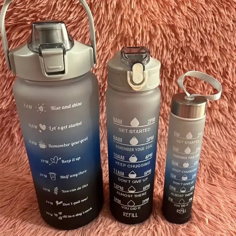 Set de 3 pomos de agua motivacionales
