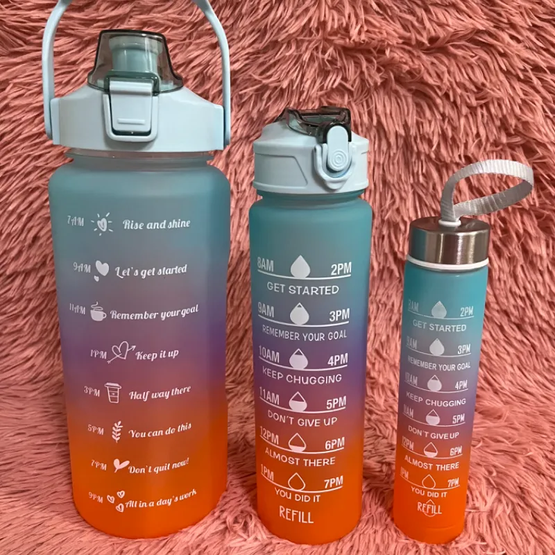 Set de 3 pomos de agua motivacionales