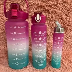 Set de 3 pomos de agua motivacionales