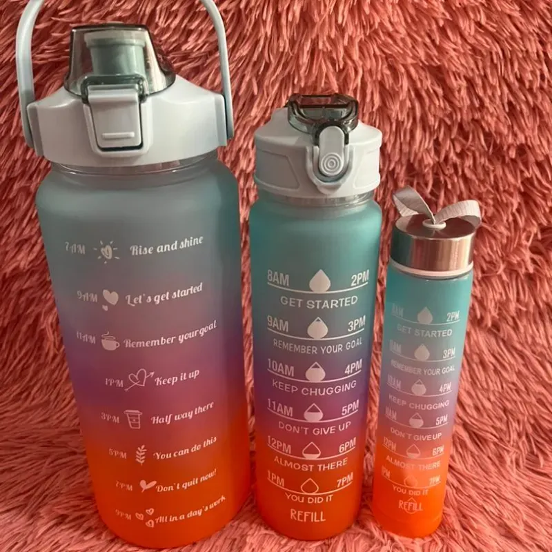 Set de 3 pomos de agua motivacionales