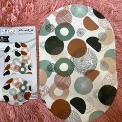 Set de 4 doilers con sus porta vasos  