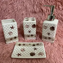 Set de 4 piezas de cerámica para baño