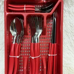 Juego de cubiertos con organizador