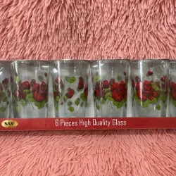 Set de 6 vasos de cristal 