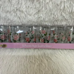 Set de 6 vasos de cristal 